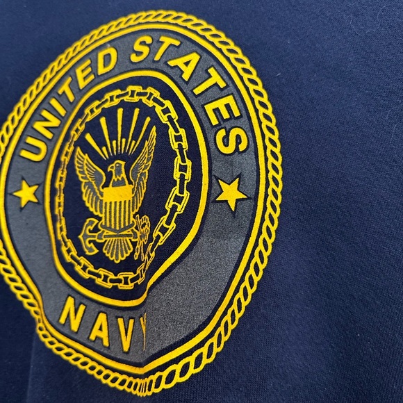 Vintage 90’s Reflective size: large. US Navy Hoodie Logo Sweatshirt. - Picture 10 of 12